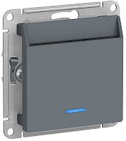 Выключатель карточный с подсветкой без рамки Systeme Electric AtlasDesign 1-кл. грифель картинка